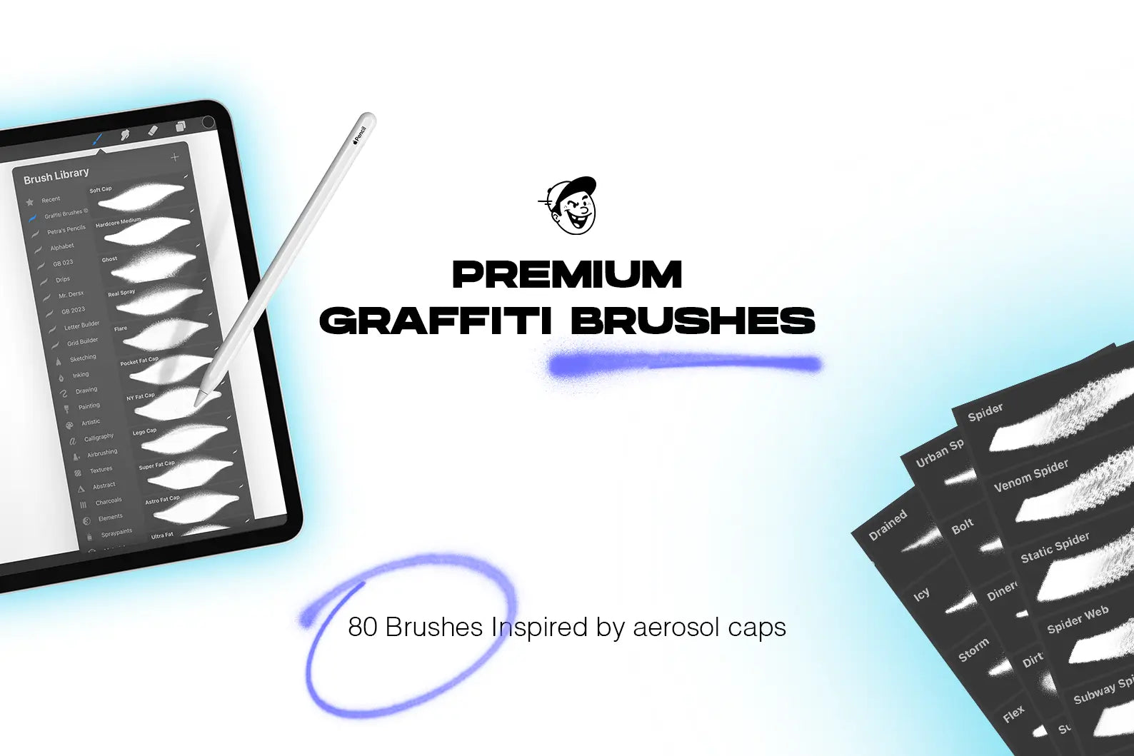 Digital Graffiti Brush Set for Procreate App