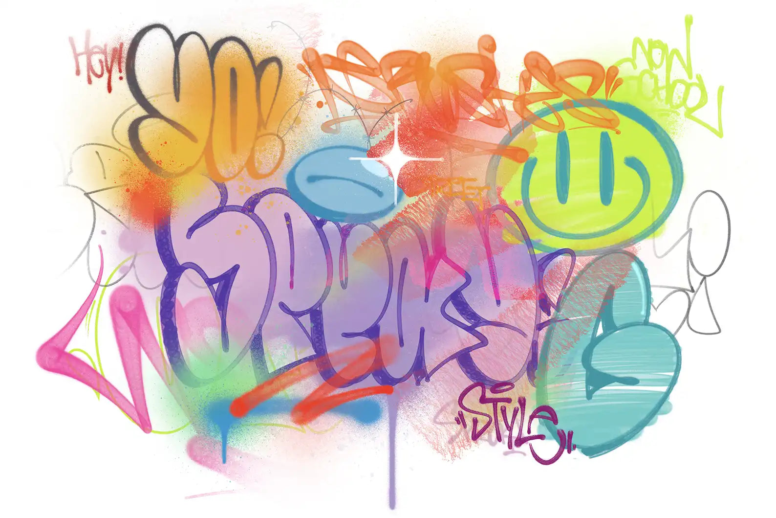 Digital Graffiti Brush Set for Procreate App